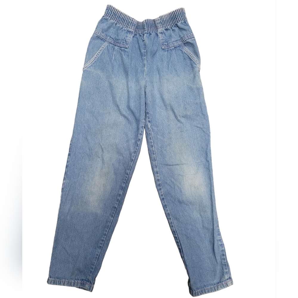 Vintage 1990s paper bag high waist light wash jeans